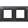 Рамка 2-местная IEK SKANDY SK-F02Bl черный SK-M22-K02