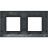 Рамка 2-местная IEK SKANDY SK-F02Bl черный SK-M22-K02