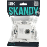 Розетка двойная TV+RJ45 кат.5E IEK SKANDY SK-A14W арктический белый SK-AK20-1-K01